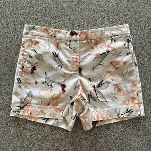 White House Black Market Shorts Women's 6 Floral Chino WHBM‎
